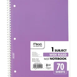 Mead 1-Subject Notebooks, 8