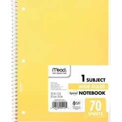 Mead 1-Subject Notebooks, 8