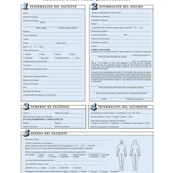 Medical Arts Press® Chiropractic Registration and History Form without Updates; Sky Blue, Spanish
