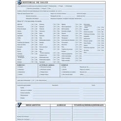 Medical Arts Press® Chiropractic Registration and History Form without Updates; Sky Blue, Spanish