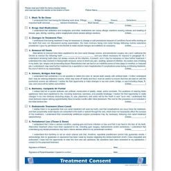 Medical Arts Press® Dental Treatment Consent Form; 1-Sided