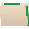 Medical Arts Press File Folder, Straight-Cut, Letter Size, Manila Stock, Manila/Dark Green, Reinforced Right Side, 50/Box