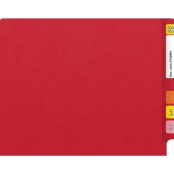 Medical Arts Press Heavy Duty End Tab File Folder, Straight-Cut, Letter Size, Red, 40/Box (S-09461-RED)