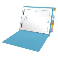 Medical Arts Press Heavy Duty End Tab File Folder, Straight-Cut, Letter Size, Blue, 40/Box (S-09461-DBL)