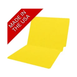 Medical Arts Press Heavy-Duty End Tab File Folder, Straight Cut, Letter-Size, Yellow, 40/Box (S-09458-YLW)