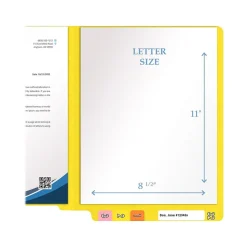 Medical Arts Press Heavy-Duty End Tab File Folder, Straight Cut, Letter-Size, Yellow, 40/Box (S-09458-YLW)
