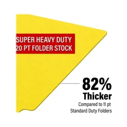 Medical Arts Press Heavy-Duty End Tab File Folder, Straight Cut, Letter-Size, Yellow, 40/Box (S-09458-YLW)