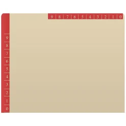Medical Arts Press Heavy-Duty End Tab File Folder, Straight Cut, Letter-Size, Manila, 50/Box (S-09466-RED)