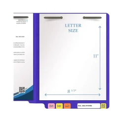 Medical Arts Press Heavy-Duty End Tab File Folder, Straight Cut, Letter-Size, Purple, 40/Box (S-09459-PUR)