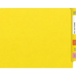 Medical Arts Press Heavy-Duty End Tab File Folder, Straight Cut, Letter-Size, Yellow, 40/Box (S-09459-YLW)
