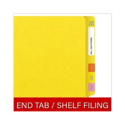 Medical Arts Press Heavy-Duty End Tab File Folder, Straight Cut, Letter-Size, Yellow, 40/Box (S-09459-YLW)