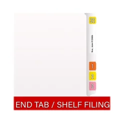 Medical Arts Press Heavy-Duty End Tab File Folder, Straight Cut, Letter-Size, White, 40/Box (S-09458-WHT)