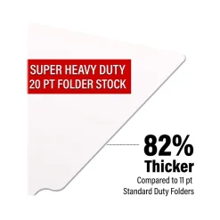 Medical Arts Press Heavy-Duty End Tab File Folder, Straight Cut, Letter-Size, White, 40/Box (S-09458-WHT)