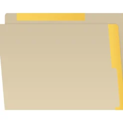 Medical Arts Press Heavy-Duty End Tab File Folder, Straight Cut, Letter-Size, Manila, 50/Box (S-09466-YLW)