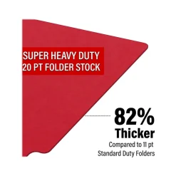 Medical Arts Press Heavy-Duty End Tab File Folder, Straight Cut, Letter-Size, Red, 40/Box (S-09459-RED)