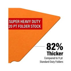 Medical Arts Press Heavy-Duty End Tab File Folder, Straight Cut, Letter-Size, Orange, 40/Box (S-09459-ORG)