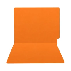Medical Arts Press Heavy-Duty End Tab File Folder, Straight Cut, Letter-Size, Orange, 40/Box (S-09458-ORG)