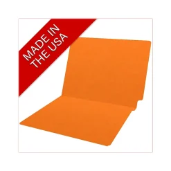 Medical Arts Press Heavy-Duty End Tab File Folder, Straight Cut, Letter-Size, Orange, 40/Box (S-09458-ORG)