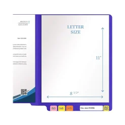 Medical Arts Press Heavy-Duty End Tab File Folder, Straight Cut, Letter-Size, Purple, 40/Box (S-09458-PRP)