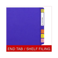 Medical Arts Press Heavy-Duty End Tab File Folder, Straight Cut, Letter-Size, Purple, 40/Box (S-09458-PRP)