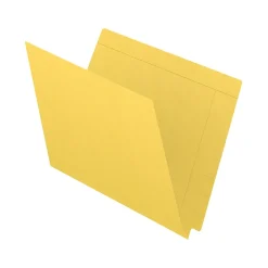 Medical Arts Press Kardex Match Recycled Reinforced End Tab File Folder, Straight Cut, Letter Size, Yellow, 100/Box (53057YW)