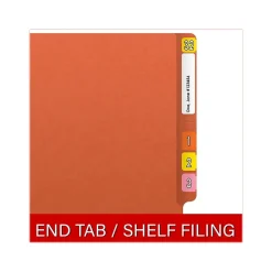 Medical Arts Press Reinforced End Tab File Folder, Straight Cut, Letter-Size, Orange, 250/Carton (S-01502-ORG-B)