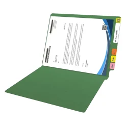 Medical Arts Press Reinforced End Tab File Folder, Straight Cut, Letter-Size, Green, 50/Box (S-01501-GRN)