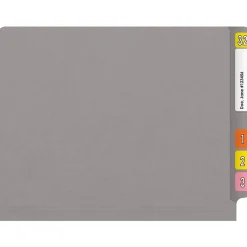 Medical Arts Press Reinforced End Tab File Folder, Straight Cut, Letter-Size, Gray, 250/Carton (S-01502-GRY-B)