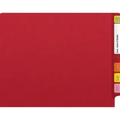 Medical Arts Press Reinforced End Tab File Folder, Straight Cut, Letter-Size, Red, 250/Carton (S-01502-RED-B)