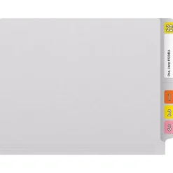 Medical Arts Press Reinforced End Tab File Folder, Straight Cut, Letter-Size, White, 250/Carton (S-01502-WHT-B)