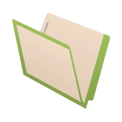 Medical Arts Press Reinforced End Tab File Folder, Straight-Cut, Letter Size, Manila/Green, 50/Box (S-09473-GRN)