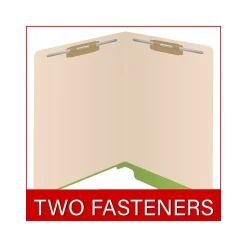 Medical Arts Press Reinforced End Tab File Folder, Straight-Cut, Letter Size, Manila/Green, 50/Box (S-09473-GRN)