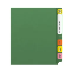 Medical Arts Press Reinforced End Tab File Folder, Straight Cut, Letter-Size, Green, 50/Box (S-01601-GRN)