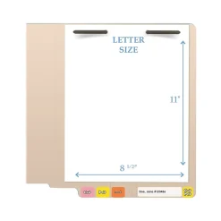 Medical Arts Press Reinforced End Tab File Folder, Straight Cut, Letter-Size, Manila, 50/Box (S-01323)