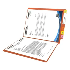 Medical Arts Press Reinforced End Tab File Folder, Straight Cut, Letter-Size, Orange, 50/Box (S-01602-ORG)