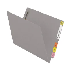 Medical Arts Press Reinforced End Tab File Folder, Straight Cut, Letter-Size, Gray, 250/Carton (S-01602-GRY-B)