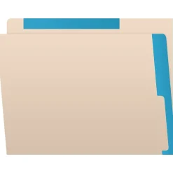 Medical Arts Press Reinforced Top Tab File Folder, Full-Cut, Letter Size, Manila/Blue, 50/Box (S-09468-BLU)