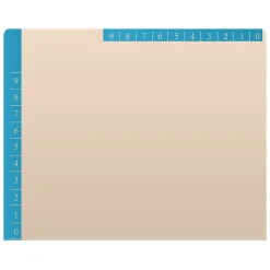 Medical Arts Press Reinforced Top Tab File Folder, Full-Cut, Letter Size, Manila/Blue, 50/Box (S-09468-BLU)
