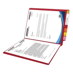 Medical Arts Press Reinforced End Tab File Folder, Straight Cut, Letter-Size, Red, 50/Box (S-01602-RED)