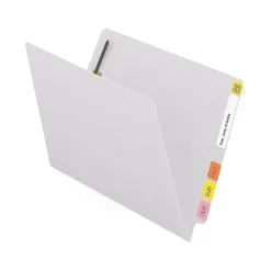 Medical Arts Press Reinforced End Tab File Folder, Straight Cut, Letter-Size, White, 50/Box (S-01501-WHT)