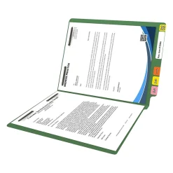 Medical Arts Press Reinforced End Tab File Folder, Straight Cut, Letter-Size, Green, 50/Box (S-01502-GRN)