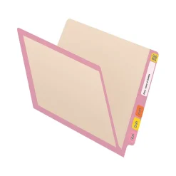 Medical Arts Press Reinforced End Tab File Folder, Straight-Cut, Letter Size, Manila/Violet, 50/Box (S-09473-PRP)