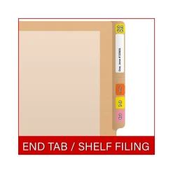 Medical Arts Press Reinforced End Tab File Folder, Straight-Cut, Letter Size, Manila/Tan, 50/Box (S-09473-TAN)