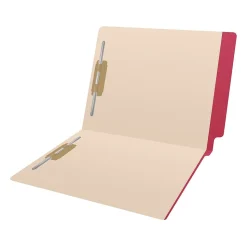 Medical Arts Press Reinforced End Tab File Folder, Straight-Cut, Letter Size, Manila/Red, 50/Box (S-09473-RED)