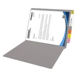 Medical Arts Press Reinforced End Tab File Folder, Straight Cut, Letter-Size, Gray, 50/Box (S-01501-GRY)