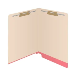 Medical Arts Press Reinforced End Tab File Folder, Straight-Cut, Letter Size, Manila/Pink, 50/Box (S-09473-PNK)