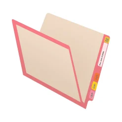 Medical Arts Press Reinforced End Tab File Folder, Straight-Cut, Letter Size, Manila/Pink, 50/Box (S-09473-PNK)