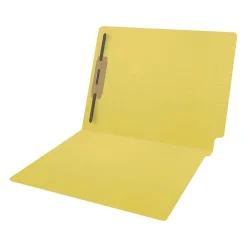 Medical Arts Press Reinforced End Tab File Folder, Straight Cut, Letter-Size, Yellow, 50/Box (S-01601-YLW)