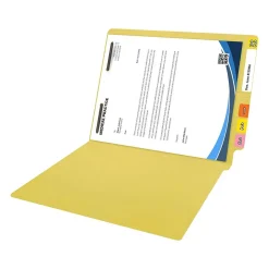 Medical Arts Press Reinforced End Tab File Folder, Straight Cut, Letter-Size, Yellow, 50/Box (S-01601-YLW)