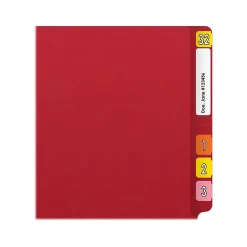 Medical Arts Press Reinforced End Tab File Folder, Straight Cut, Letter-Size, Red, 50/Box (S-01501-RED)
